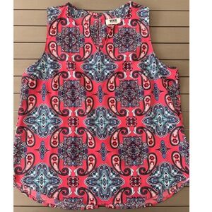VERSE Jory Split Neck Stitch Fix Womens Paisley  Sleeveless Top Blouse XXL